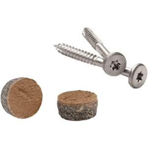 Pro Plug System for Fascia Plug & Screw Kit - Trex Beach Dune Fascia Plugs & Stainless Steel Screws- 9 x 1-7/8" T-20 Star Dr- 100 Pieces