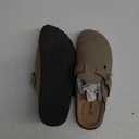 KEMISANT Women Clogs Comfortable Mules Clogs Sandals Slippers Men Women-Suede Upper Cushioned Cork-Footbed (7 Women/5 Men, Taupe4876)