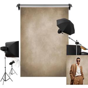 Kate 5x7ft/1.5x2.2m Tan Portrait Backdrop Headshot Background Light Brown Texture Fabric Photography Studio Props