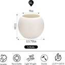 Large Round Planter,Planters for Indoor Plants & Outdoor,Durable Plastic Material Sphere Planter with Drainage Hole & Rubber Plug Weather Resistant,Plant Pot, 5.3 gallon