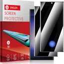 【2pack】SINSLEN Privacy Screen Protector for Samsung Galaxy S23 Ultra Tempered Glass Anti-Spy 9H Hardness Film for Samsung Galaxy S23 Ultra 6.8”, 3D Curved Edge Easy Install Support Fingerprint Unlock