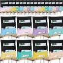 Maitys 24 Pcs Chair Storage Pocket 16 x 19 Inch Large Chair Pocket Classroom Seat Organizer 8 Color Seat Storage with Name Tag Slot for School Classroom Student Kindergarten (Macaron Color)