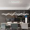 LED Pendant Lights, 3300k-6500K Adjustable Color Temperature Hanging Pendant Lighting, 56.29" Chandelier Dimmable with Remote Control, Aluminum Island Lighting Lamp Fixture for Dining Room,Office Bar