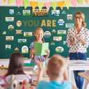 33 Pcs Affirmation Station Bulletin Board Set Adventure Camping Motivational Poster Inspirational Decoration Positive Accents Cutouts for School Office Bulletin Board Supplies