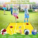2-in-1 Giant Bean Bag Toss & Large Tic Tac Toe Outdoor Games for Kids Adults-4.5ft Giant Outside Lawn Yard Camping Field Day Games for Kid Family-Backyard Fun Carnival Outdoor Giant Yard Games