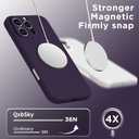 for iPhone 16 Pro Max Silicone Case Soft Protective Shockproof Magnetic Case Compatible MagSafe iPhone 16 Pro Max 6.9" Silicones Phone Case (Dark Purple)