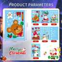 2 x Christmas & Halloween Static Window Clings Set (20x30cm & 35x28cm),8-10 Designs/Pack, Removable Decals for Glass (Christmas Cozy Whimsical, Polyvinyl Chloride, Large)