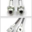 MSCRP 89702 Front Stainless Brake Lines for 87-06 Jeep TJ/YJ/XJ With 4"-6" Suspension Lift Kits