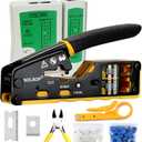 Solsop Pass Through RJ45 Crimp Tool Kit Ethernet Crimper CAT5 Cat5e Cat6 Crimping Tool Kit