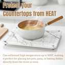 Stone Drying Mat For Kitchen Counter, Marble Drying Stone For Kitchen Counter, 15.8 x11.8" Stone Drying Mat, Stone Mat For Kitchen Sink, Diatomaceous Earth Dish Drying Mat, Dish Drying Stone (White)