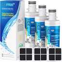 ICEPURE LT1000PC Replacement for LG LT1000P/PC/PCS ADQ747935 ADQ74793501 ADQ74793502 MDJ64844601 LMXS28626S LFXS26973S, LT-1000PC, LT1000, Kenmore 9980 Refrigerator Water and LT120F Air Filter 3 Combo