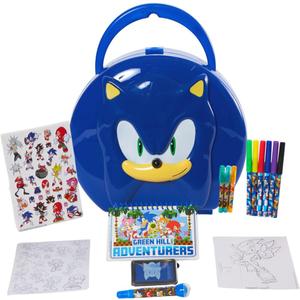 Sonic the Hedgehog Coloring & Sticker Activity Set for Kids with Travel Carrying Case
