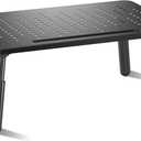 Bracwiser Foldable Monitor Riser Metal Computer Stand for Desk 3 Height Adjustable Laptop Stand with Pen Storage, MST013