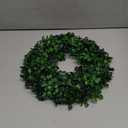 Green Leaves Wreath Artificial Plant Garland Simulation Hanging Ornament Mini Floral Hoop Front Door Hanging Wreath for Farmhouse Wedding Wall Window Home Decor - Size, S