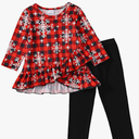 Noubeau Toddler Baby Girl Halloween Outfit Cutest Pumpkin Shirt Solid Color Pants 2pcs Set Fall Winter Clothes