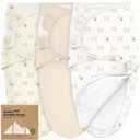 Baby Swaddle Sleep Sacks with Zipper - 3-Pack Swaddles for Newborns 0-3 Months, Infant, Baby Girls, Boys, Soft & Durable Newborn Sleep Sack, Easy Diaper Change Swaddling Blanket (Bumble Bear) (One Size)