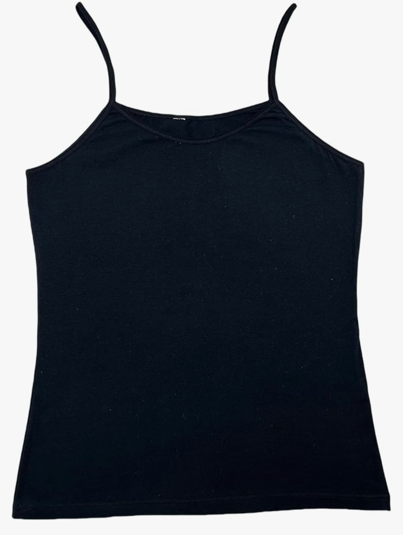 Women's Basic Vest, Spaghetti Strap, Breathable Cotton Elastic Vest Summer Cropped Cami Top, M