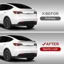 Spoiler Fit for Tesla Model Y 2020-2024, Upgrade ABS Material Rear Spoiler Wing OEM Rear Trunk Lip, Model Y Accessories, Glossy Carbon Fiber