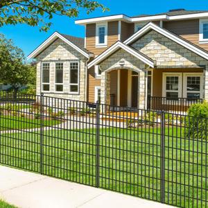 10 Panels No Dig Garden Fence with Gate, 40 in(H) X 24.2 ft(L) Metal Fence Panels, Thickened Rustproof Garden Fencing, Animal Barrier Fence for for Dogs, Rabbits, Landscape, Patio (10 Panels-24.2 ft(L) X 40 in(H) with Gate)
