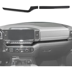 RT-TCZ for Silverado Dashboard Panel Trim Compatible with Chevy Silverado 2022 2023 Carbon Fiber Interior Accessories, 2 Pcs