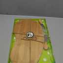 Golf Cheese Board Gift Set Golf Party Favor Prizes Charcuterie Wood Board with Knives and Box Father Day Gift for Dad Grandpa Party Tournament Game(Bamboo Color,15 x 8.3 x 0.47 ")