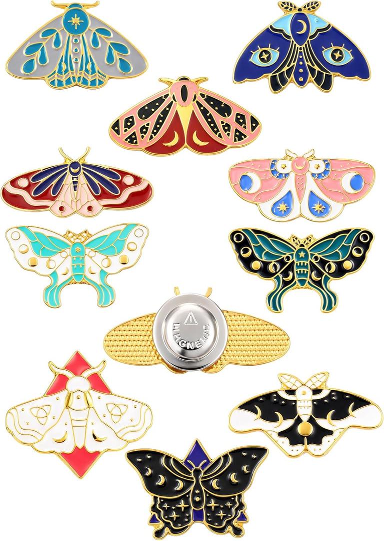 Maysing 10 Pcs Butterfly Needle Minder Magnetic Needle Keeper for Cross Stitch Butterfly Sewing Needles and Pin Holders for Embroidery Needlework, Needlework Accessories