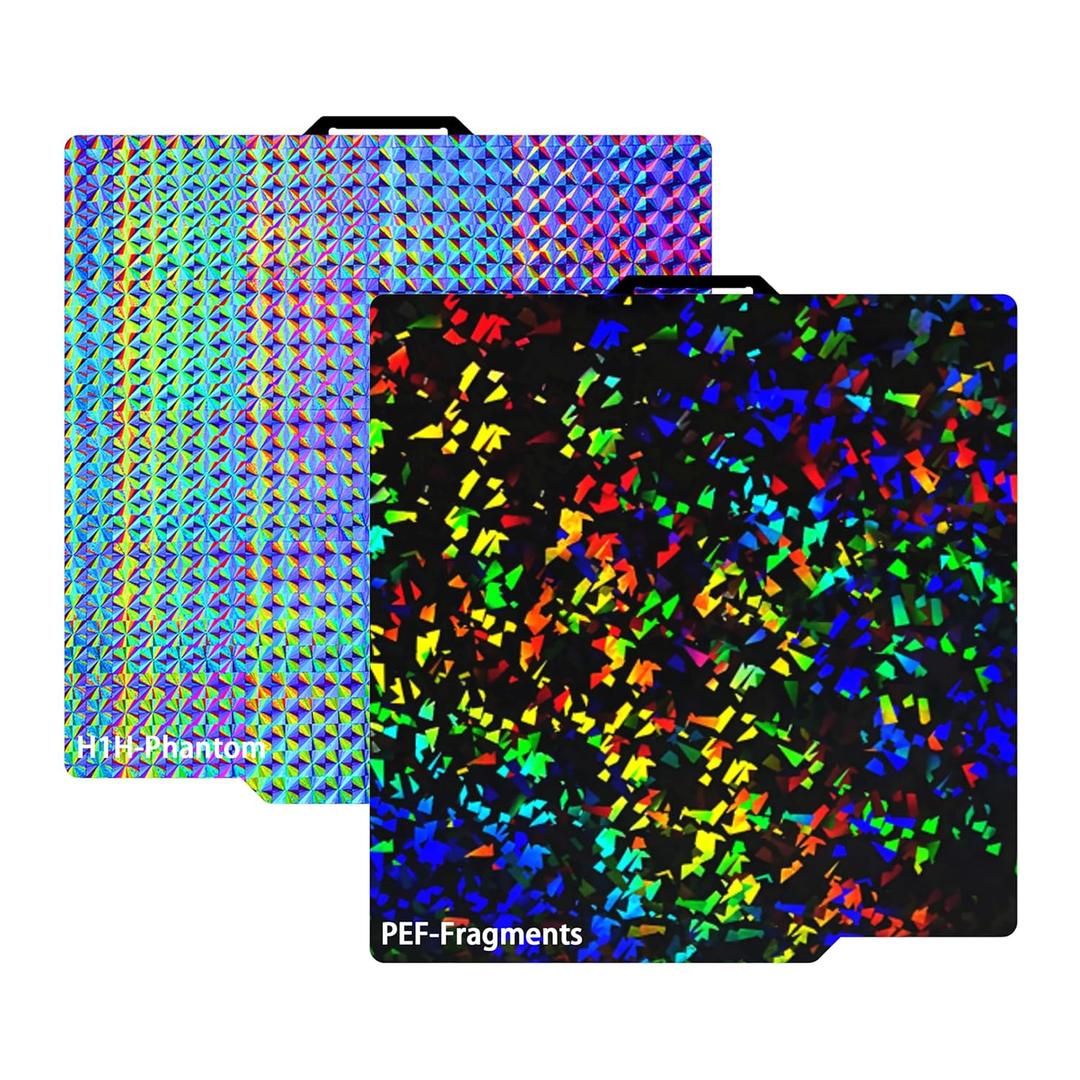 257x257mm PEF H1H Build Plate for Bambu Lab P1P/P1S/X1/X1C/X1E/A1 3D Printer, Smooth Flake PEF+ Phantom H1H Spring Steel Build Plate Sheet