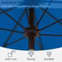 9ft Patio Umbrella with Push Button Tilt and Crank,Outdoor Market Table Umbrella UV Protection 8 Sturdy Ribs for Backyard,Garden,Pool,Deck(Royal Blue)
