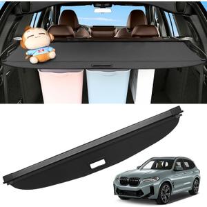 Sze Cargo Cover for 2018-2023 2024 BMW X3 Accessories Retractable Trunk Cover Black Rear Trunk Security Cover Shielding Shade Waterproof-New Upgrade