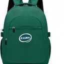 ZJLBDH 25L Classic Backpack, Polyester, Water Resistant, Multiple Front Zippered Pockets, Padded Back, Adjustable Straps (Grass Green) Pack Of 5