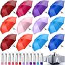 Silkfly 24 Pack Folding Umbrella Bulk Colorful Portable Travel Mini Umbrella Pack for Rain Windproof UV Sun