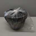 4 Pack 10 inch Plant Pots, Retro Pattern Planters with Drainage Holes and Saucer, Sturdy Plastic Garden Flower Pots for Indoor & Outdoor Plants (Copper)