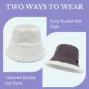 Reversible Corduroy Bucket Hat, Trendy Warm Foldable Fuzzy Fur Bucket Hat for Girls & Women, Ideal for Outdoor Sports