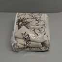 Farmhouse Floral Linen Shower Curtain, Vintage Brown Pattern Rustic Shower Curtains for Bathroom, Tan Taupe,72x78