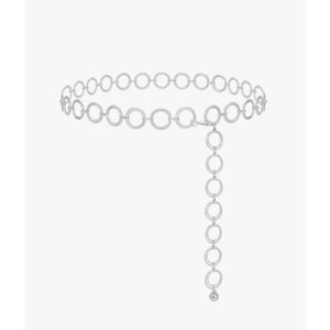 WERFORU Women Multilayer Gold Silver Metal Link Body Chain Belt Ladies Waist Chain Belts for Jeans Dress 110CM
