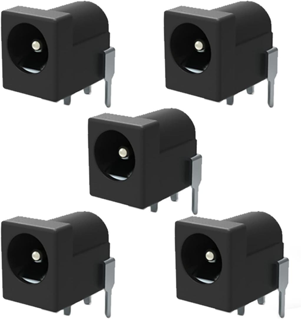 Breadboard-Friendly 2.1mm PCB Mounting Female DC Power Barrel Jack (5 PCS DC Power Jack)