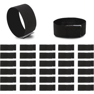 Petyoung 50PCS Black Elastic Arm Band, Memorial Armband, Elastic Adjustable Funeral Mourning Band Soccer Football Armband (50)