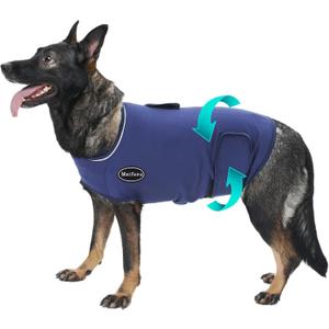 Dog Anxiety Vest, Skin-Friendly Thunder Jacket for Dogs, Dog Calming Shirt for Thunder, Fireworks, Vet Visits and Separation - Keep Pet Calm Without Medicine & Training, Anti Anxiety for Dogs (Large, Blue)