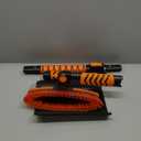 METOWARE 44'' Snow Brush and Ice Scrapers for Car Windshield, Extendable Snow Brush for Car with Ergonomic Foam Grip and 360 Pivoting Brush Head for Car SUV Truck (Orange)