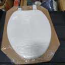 Bemis 1500EC 146 Almond Elongated Molded Wood Toilet Seat with Easy-Clean & Change Hinge