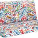 JMGBird Set of 2 Outdoor Cushion Tufted Pillow, Deep Seat Outdoor Chair Cushion 22"x22" Patio Cushions for Outdoor Furniture (Paisley Patten)