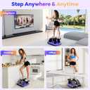 Air Compression Resistance Stepper Adjustable Mini Stair Climber for Home Cardio Workout, Portable Stepper Machine with LCD Display, 5-Level Adjustable Resistance, Non-Slip Pedals - Batt. not incl.