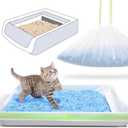 Cat Litter Liners for Pet Scoop Free Crystal Litter Tray, Open/Hooded Litter Pan and Pull-out Litter Box Sliding Drawer, Tear-resistant Disposable Replacement Kitty Poop Bags (15 Count, 37 W x 13 H)