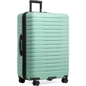 U.S. Traveler Boren Polycarbonate Hardside Rugged Travel Suitcase Luggage with 8 Spinner Wheels, Aluminum Handle, Mint, Checked-Large 30-Inch