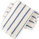 YiLUOMO White Base with Blue Thin Stripe Design Hand Towel Set of 2 Premium 100% Cotton Soft Quick Dry and Absorbent Towels for Bathroom, 13 x 29 Inch