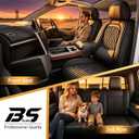 for Ford F150 Seat Covers 2026-2025-2009 F250 F350 F450 2017-2026
Truck Pickup Waterproof 5 Seat Full Set Full Coverage Comfort Anti-Slip Protection Easy Install Premium Leather (Gray)