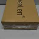 TreeLen Broom and Dustpan Set, Stand Up Broom and Dustpan for Home Cleaning (Yellow)