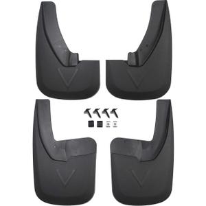 Mud Flaps Compatible with Dodge Ram 2009-2018 1500 2500 3500 & 2019-2024 Ram 1500 Classic with OEM Fender Flares Custom Front and Rear Mud Guard Set (4pccs- Set)