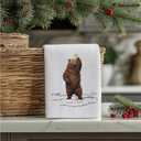 Funny Christmas Bear Kitchen Dish Tea Towels, Gifts for Bears Lovers, Christmas Lights Forest Animal Decorative Hand Towels for Bathroom Kitchen, Bear Bathroom Decor, 16x24 Inch