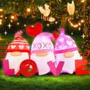 6ft Valentines Day Inflatables Outdoor Decorations Gnomes Holding Love Blow up Yard Inflatable Outdoor Decoration Home Decor for Wedding Anniversary, Romantic Party, Holiday Celebrations